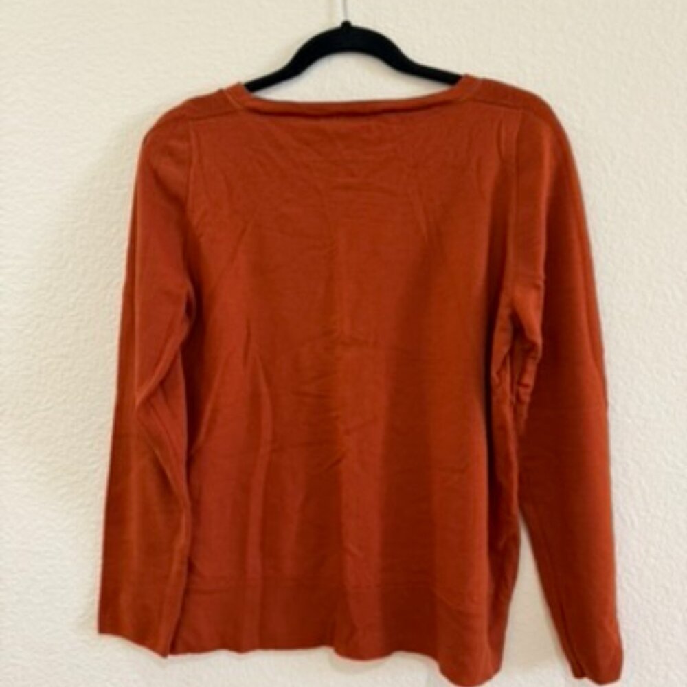 Lafayette 148 New York Rust Colored Sweater - Picture 3 of 4